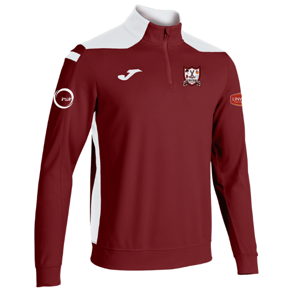 Armagh Hockey Club Championship 6 Mens Quarter Zip Burgundy/White
